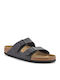 Leather Men's Sandals in Gray Colour Regular Fit