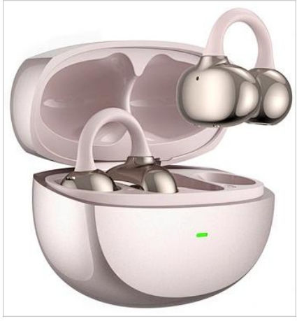 Wiwu Ai306 Open Ear Bluetooth Handsfree Ακουστικά με Θήκη Φόρτισης Ροζ