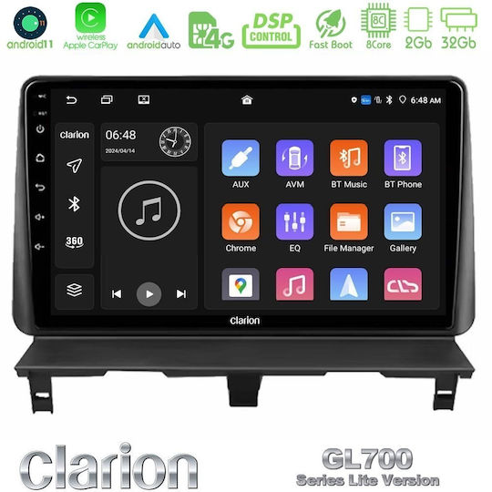 Clarion Ηχοσύστημα Αυτοκινήτου για Peugeot Partner Citroen Berlingo 2002-2008 (Bluetooth/USB/WiFi/GPS/Apple-Carplay/Android-Auto) με Οθόνη Αφής 9"