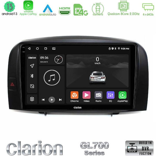 Clarion Автомобилна Аудио Система за Hyundai Sonata 2005-2009 (Bluetooth/USB/Вграден Wi-Fi/GPS/Apple CarPlay/Android Auto) с Touch Screen 10"