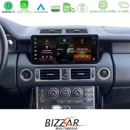 Bizzar Ηχοσύστημα Αυτοκινήτου για Land Rover Range Rover 2006 – 2008 (Bluetooth/USB/WiFi/GPS/Apple-Carplay/Android-Auto) με Οθόνη Αφής 12.3"