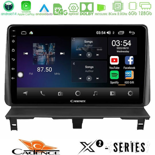 Cadence Car Audio System for Peugeot Partner Citroen Berlingo 2002-2008 Bluetooth USB WiFi GPS Apple CarPlay Android Auto with 9" Touch Screen