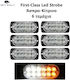 Primă Clas Led Stroboscop Lumini De Volum Alb-Galben 12led 12/24v 6000lm 6 Bucăți Tc-362