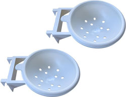Incubation Nest Dome Birds Cage Mount White 15 Cm 2 Pcs