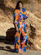 Women's High Rise Orange Pantaloons
