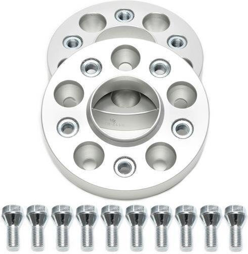 25mm Car Wheel Spacers Ta Technix 5x112 Center Φ66.6 Mm M12 Silver 2 Pieces 5112-b25-66-m12p