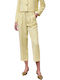 Women's Fabric Trousers Yellow