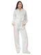 Weißes Set Damenhose Jacke Gestreift