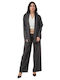 Black Striped Set Trousers Jacket