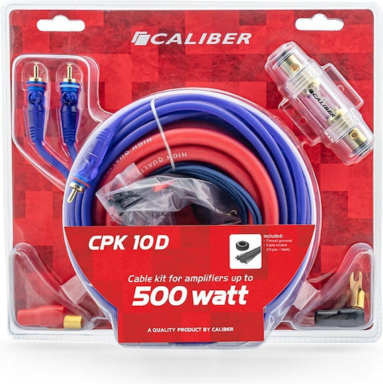 Caliber Cpk10d Car Wiring Kit 10mm 500 Watt