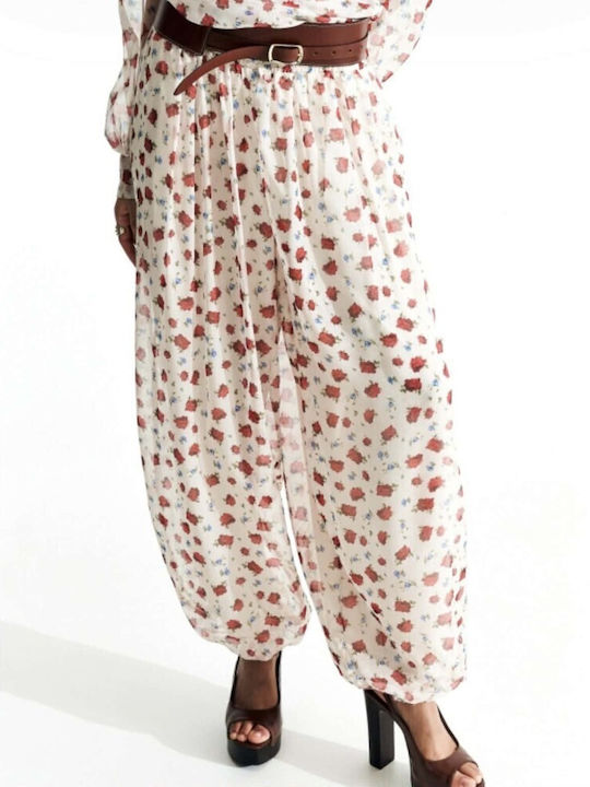 Women's Fabric Trousers in Regular Fit Rosso