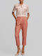 Women's High Rise Chino Trousers Terracotta