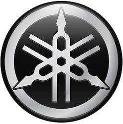 Large Silver Emblem Sticker Yamaha 2dp-f413b-00