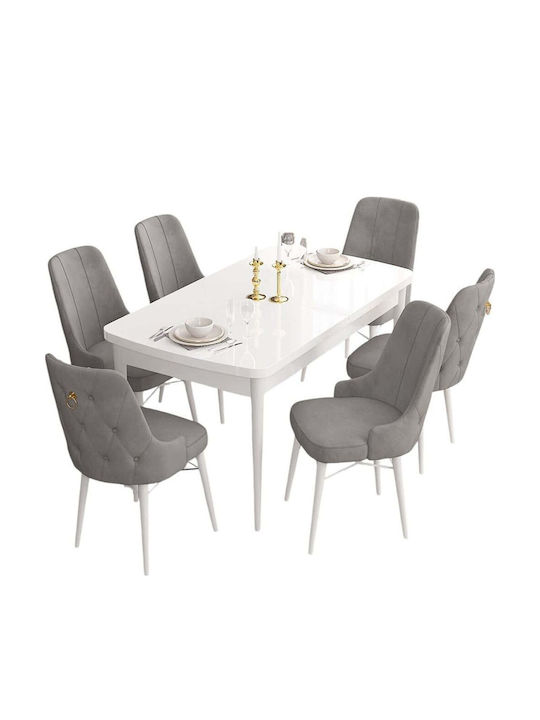 Τραπεζαρία Are Επεκτεινόμενη με 6 Καρέκλες 170(...