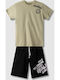 Kids Set with Shorts Summer 2 Pieces Khaki