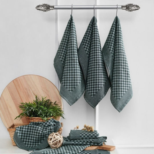 Lenjerii Deosebite Lola Kitchen Towel Made of 100% Cotton in Red Colour 40x60cm 10 Pieces