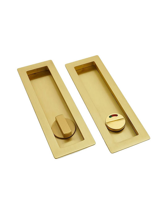 Convex Door Flush Handle with Bronze Hole 50mm