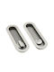 Convex Convex Silver Door Flush Handle 50mm 1509ZSAF-S05S05