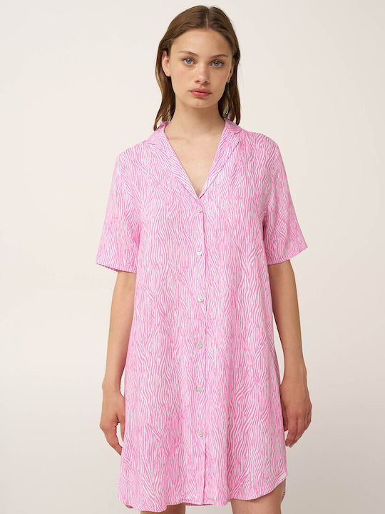 Vamp Sommerliches Damen-Nachthemd Pink Flirt