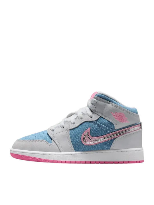 Air  1 Mid Se Kids Sneakers High Blue