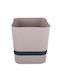 TnS Plastic Flower Pot Mocha Black 16x16x18cm