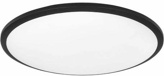 Spot Light Πλαφονιέρα Οροφής Μπάνιου Μαύρη με Ενσωματωμένο LED