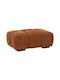 Bankhocker Bezogen Mit Stoff Keramik Rot 100x65x37cm