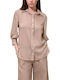 Long Sleeve Women's Shirt Brown