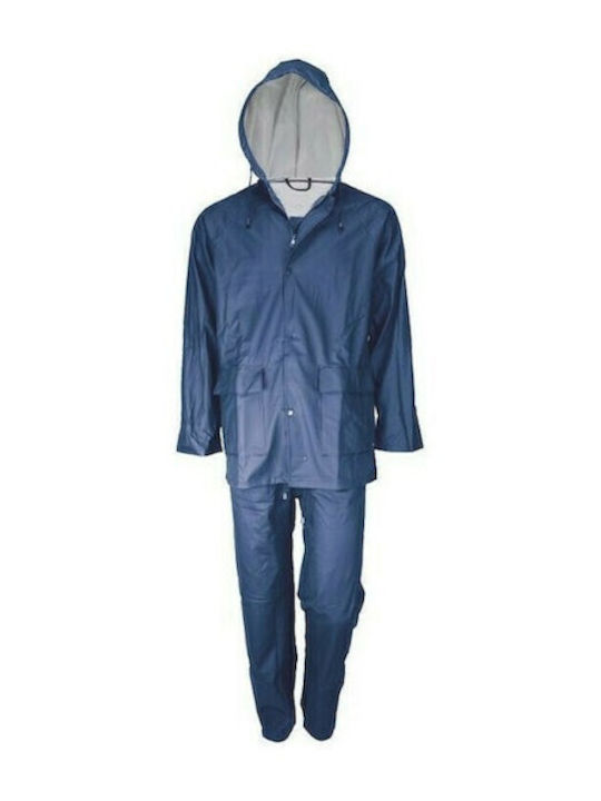 Αδιάβροχο Σακάκι Παντελόνι Pu100% Galaxy Marine Plus Χρωμα Blue Μεγεθος Xl