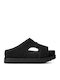 Goldenstar Дамски Кожени Сандали Flatforms Черни