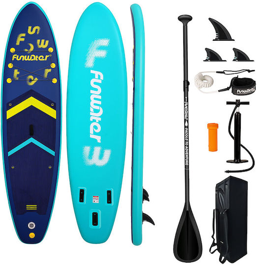 Funwater Aufblasbare SUP Board mit Länge 3,5 m Hellblau
