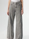 Women's Jean Pants in Wide Leg Style Gray