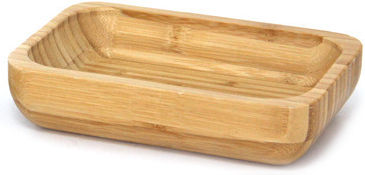 Raki Bamboo Πιατέλα Σερβιρίσματος από Πορσελάνη Καφέ 18x13εκ.