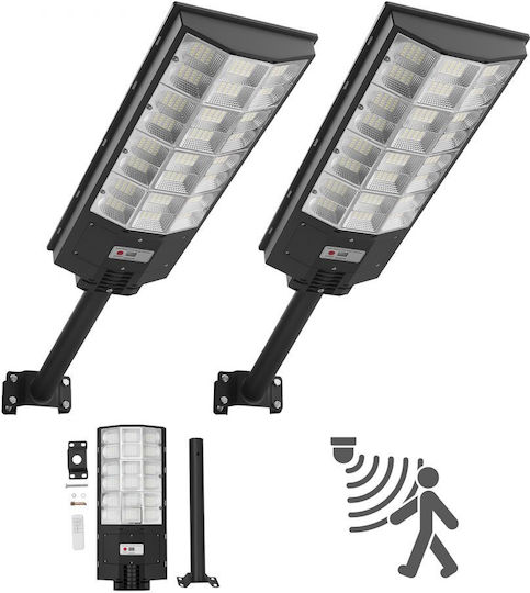 Vevor Set of 2 Solar Road Lights 8W 450lm with Motion Sensor Photocell and Remote Control IP67