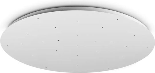 Rosone D1050 Lamp Base for Hanging Light Fixture 25 Lights Metal White