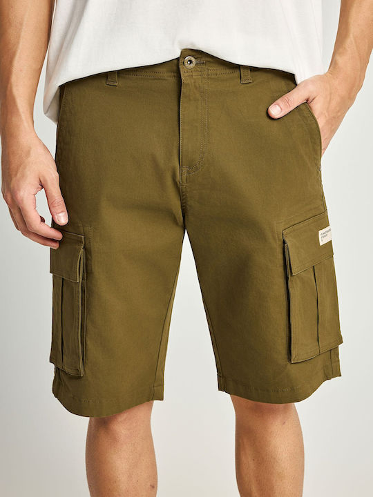 Funky Buddha Men's Cargo Bermuda Green