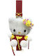 Handgefertigte Beduftete Osterkerze Hello Kitty Farbe Rot 23cm