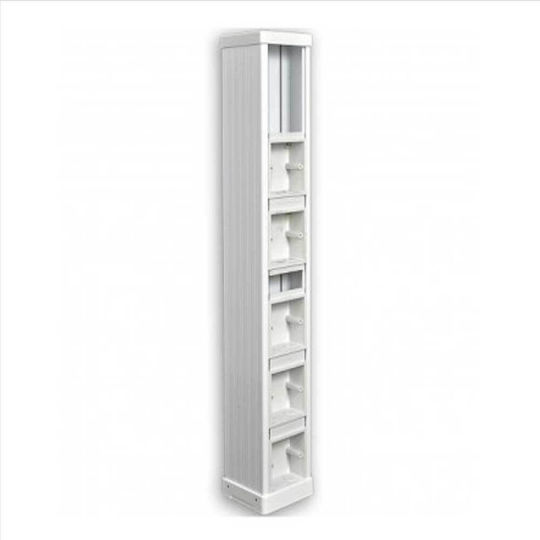 Βρετανικός Πόλος 650mm Αλουμινίου Λευκός Ppt650 Whi Mk Γραφεία Δέχεται Πρίζες