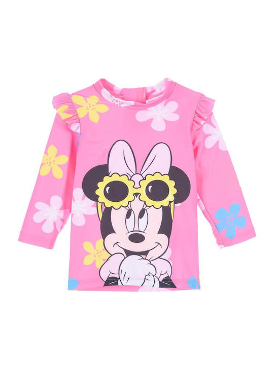 Superheroes Kids Swimwear Rashguard With Long Sleeve Fuchsia
