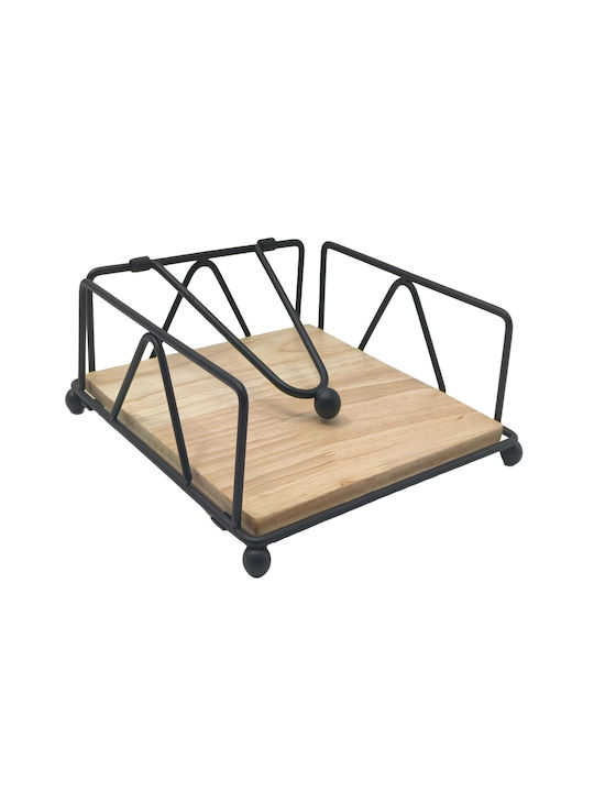 TnS Metallic Black Napkin Holder 18x18x7cm 03-950-4255