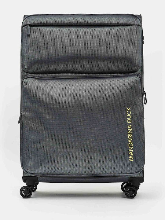 Mandarina Duck Zephyr Large Fabric Suitcase Graphite with 4 Wheels Height 83cm