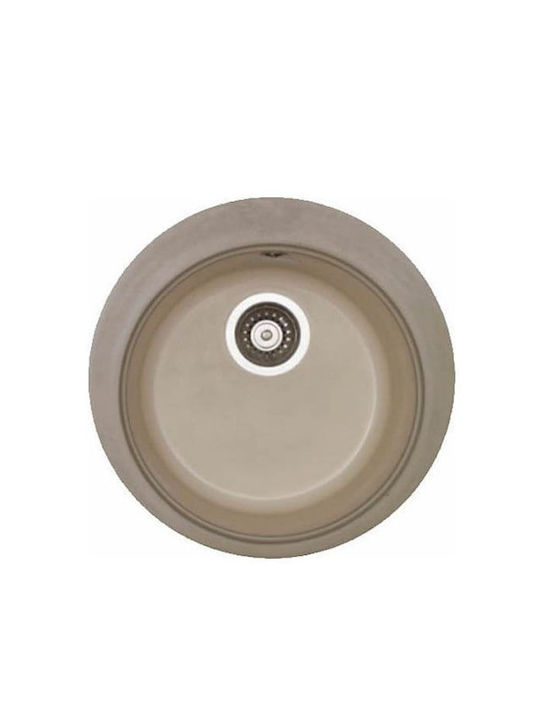 Sanitec 316 Classic Drop-In Küchenspüle aus Flüssigem Granit M48xP48cm