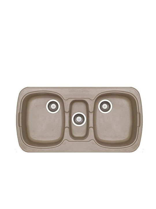 Sanitec 303 Classic Енхетен Кухненски Мивка от Течен Гранит 96x51см
