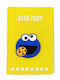Cute Traveler Passport Case Blue Muppet Show Yellow