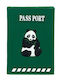 Cute Traveler Husă Pașaport Panda Verde