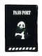 Cute Traveler Passport Case Panda Black