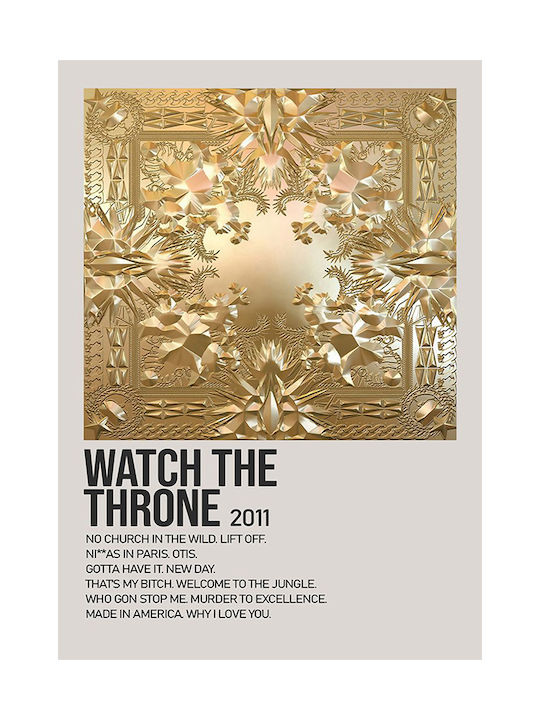 Music Poster Watch Throne Kanye West & Jay Z Ms595 30cm x 40cm