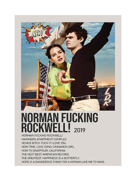 Music Poster Norman Fucking Rockwell Lana Del Rey Ms594 21cm X 30cm