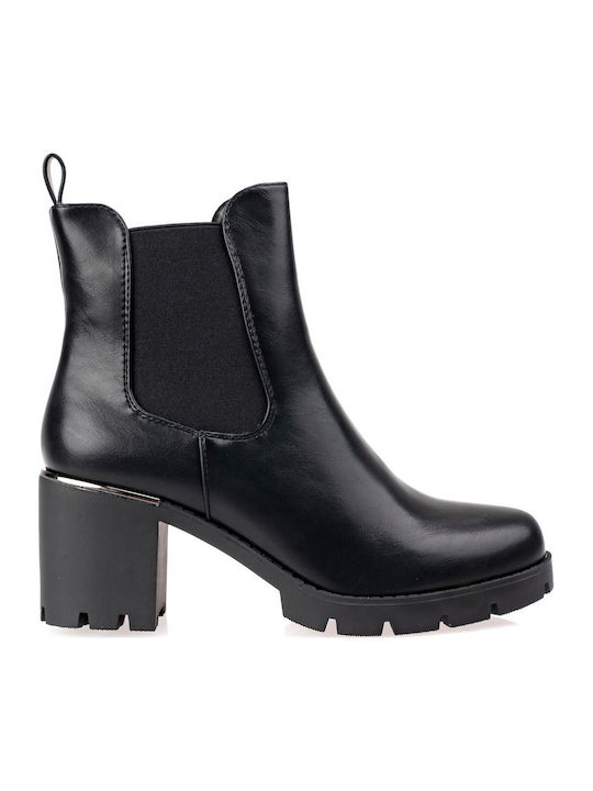 Women's Ankle Boots with High Heel Black