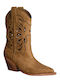 Ghete Dama Cowboy cu Toc Mediu Maro